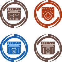 Dashboard and Browser Icon vector