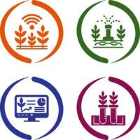 Wheat and Sprinkler Icon vector