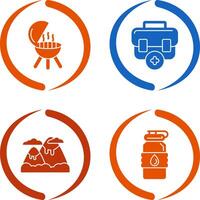 Bbq and First Aid Icon vector