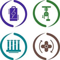 Battery and Pully Icon vector