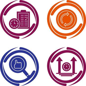 Time Planing and Loop Icon vector