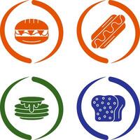 Sandwich and Hotdog Icon vector