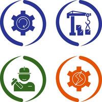 Upgrade and Robotic Arm Icon vector