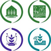 Farm House and Nature Icon vector