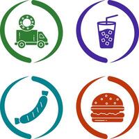 Delivery Truck and Cold Drink Icon vector