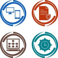 devices and private document Icon vector