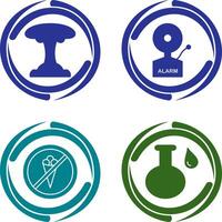 explosion and alarms Icon vector