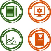 write feedback and computer settings Icon vector