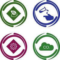 Environment hazard and Corrosive hazard Icon vector