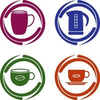 mug and kettle Icon vector