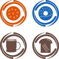 cookie and doughnut Icon vector