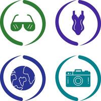 Sun Glasses and Swim Icon vector