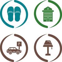 Slippers and Hotel Icon vector