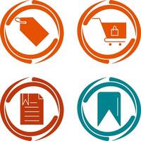 tag and cart Icon vector