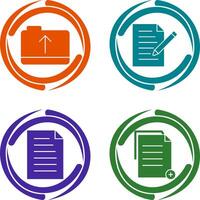 folder and edit document Icon vector