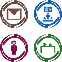 e mail and class Icon vector