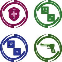 Dice and Shield Icon vector