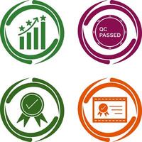 Reputation Management and QC Passed Icon vector