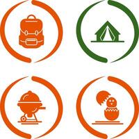 Bag and Camp Icon vector