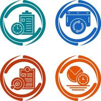 Time Management and Refresh Icon vector