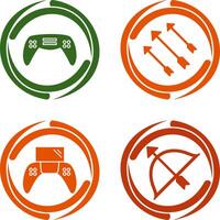 Gaming Console and Arrows Icon vector