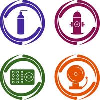 hydrant and oxygen tank Icon vector