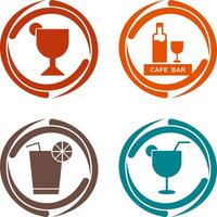 drinks cafe and sherry Icon vector