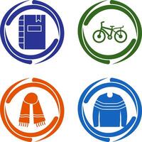 Diary and Bicycle Icon vector