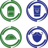 Backpack and Coffee Icon vector