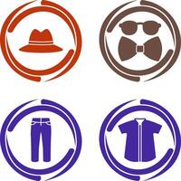 sombrero y hipster estilo icono vector