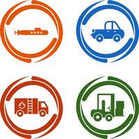 Submarine and Pickup Icon vector