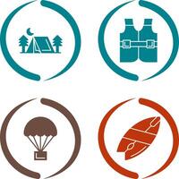 Tent and Life Icon vector