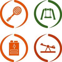 Racket and Swing Icon vector