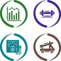 Histogram and Weight Icon vector