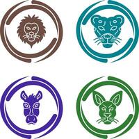 Lion and Cheetah Icon vector