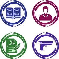 Book and Judge Icon vector