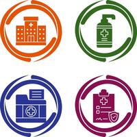 Hospital and coid Icon vector