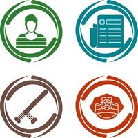 Prisioner and Newespaper Icon vector
