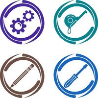 Gears and Roulette Icon vector