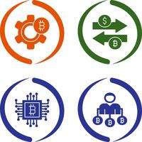 Setting and Money Exchange Icon vector