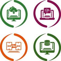 Download and E Learning Icon vector