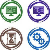 Graph and Pie Chart Icon vector