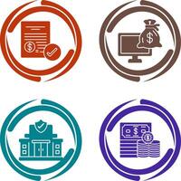 Paid and Online Loan Icon vector