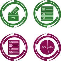 Casting Vote and Ballot Paper Icon vector