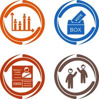 Giing Vote and Candidate and Graph Icon vector