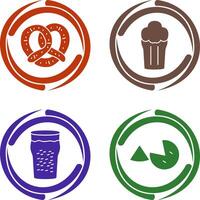 Pretzel and Pint of Beer Icon vector