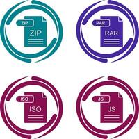ZIP and RAR Icon vector