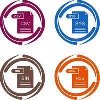 CSV and SYS Icon vector