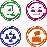 Call and Connected users Icon vector