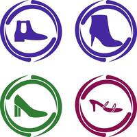 Men Boots and high heels Icon vector